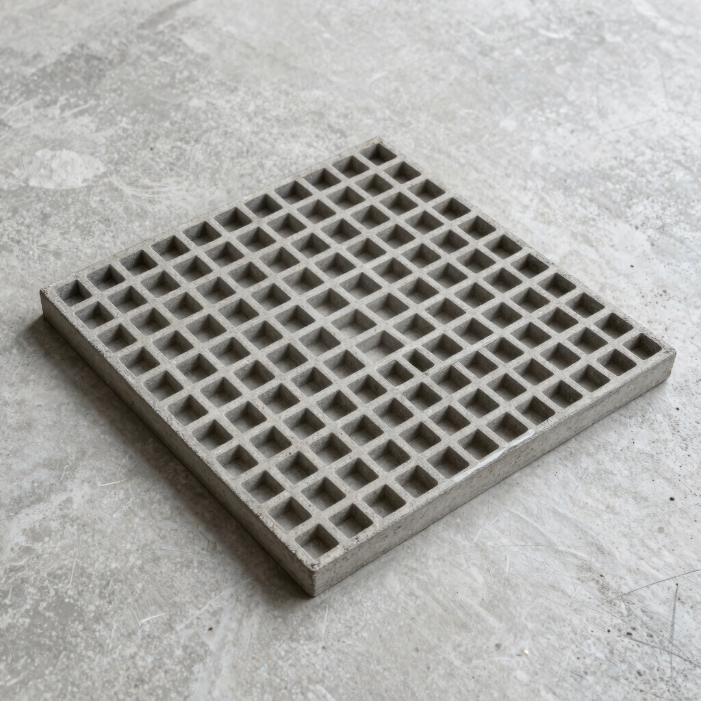 Steel-Reinforced Concrete Grid Tiles