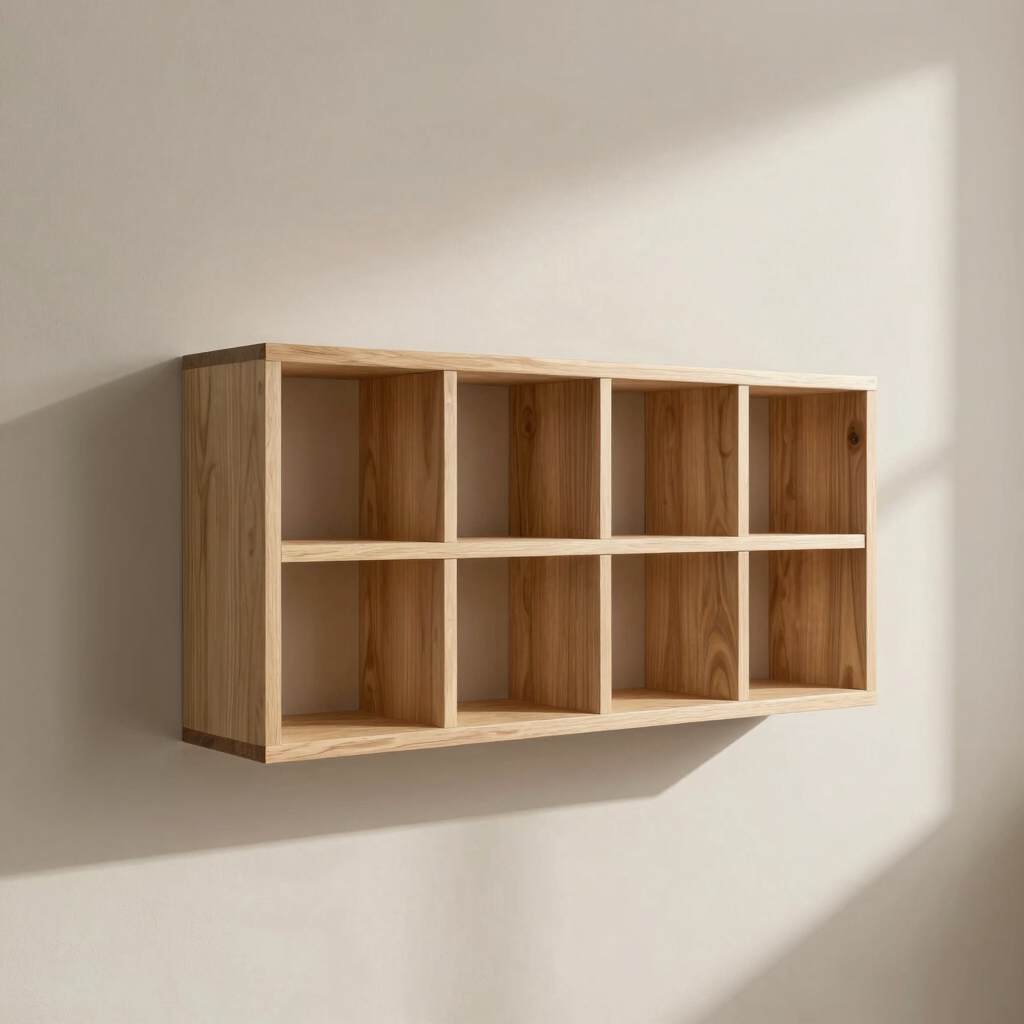Oak Modular Grid Shelf