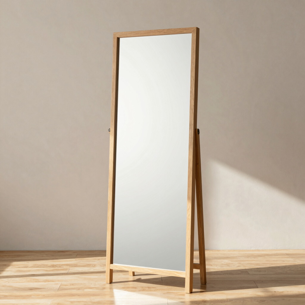 Oak Frame Floor Mirror