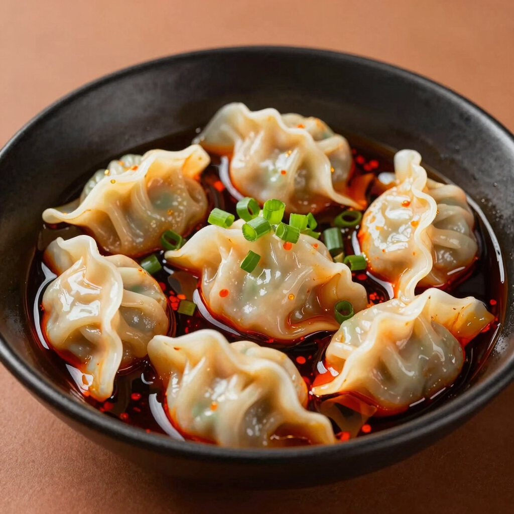 Chili Oil Chicken Wontons