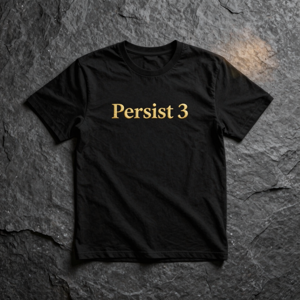 The 'Persist' Gold-Embroidered Tee