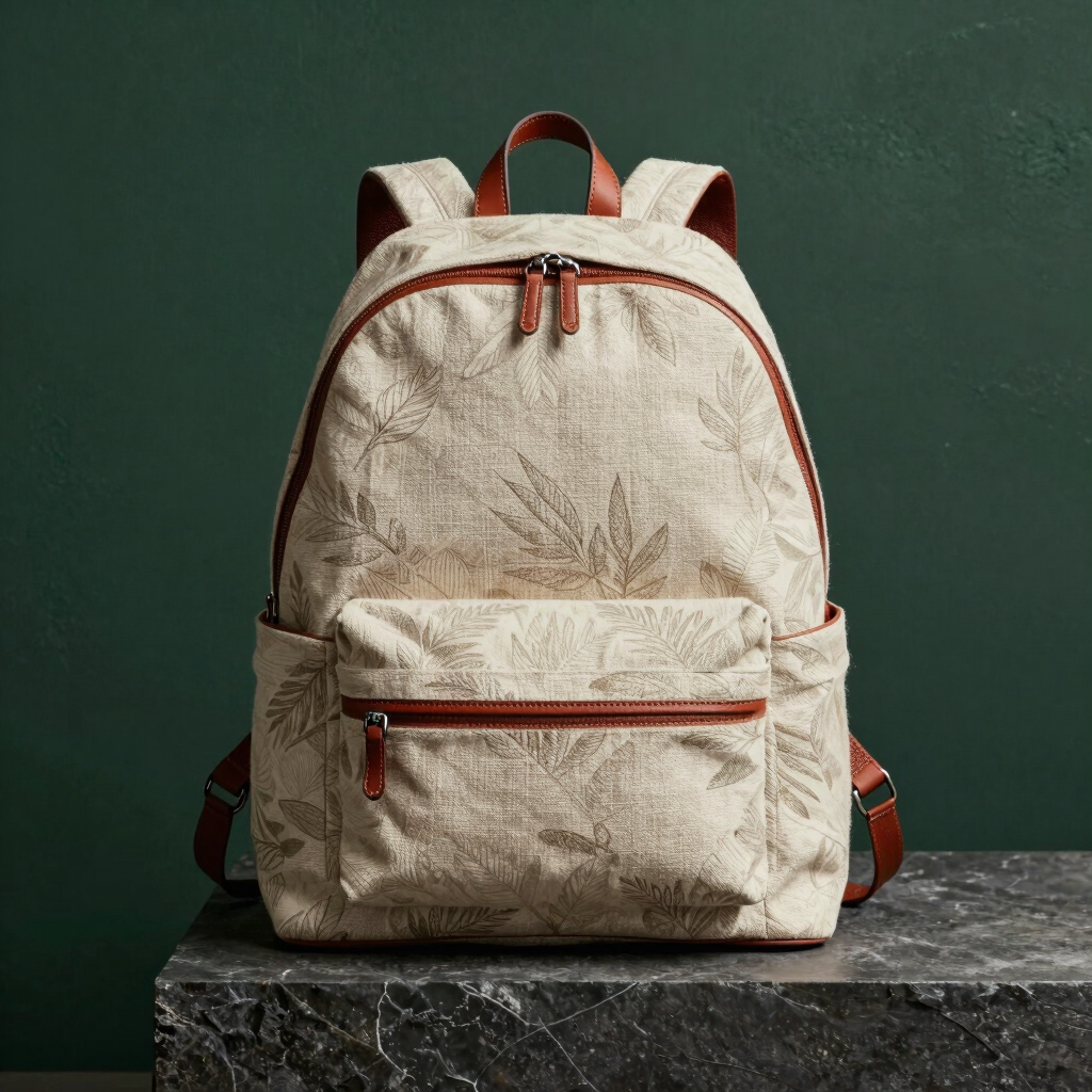 Monogram Jacquard Hemp Backpack