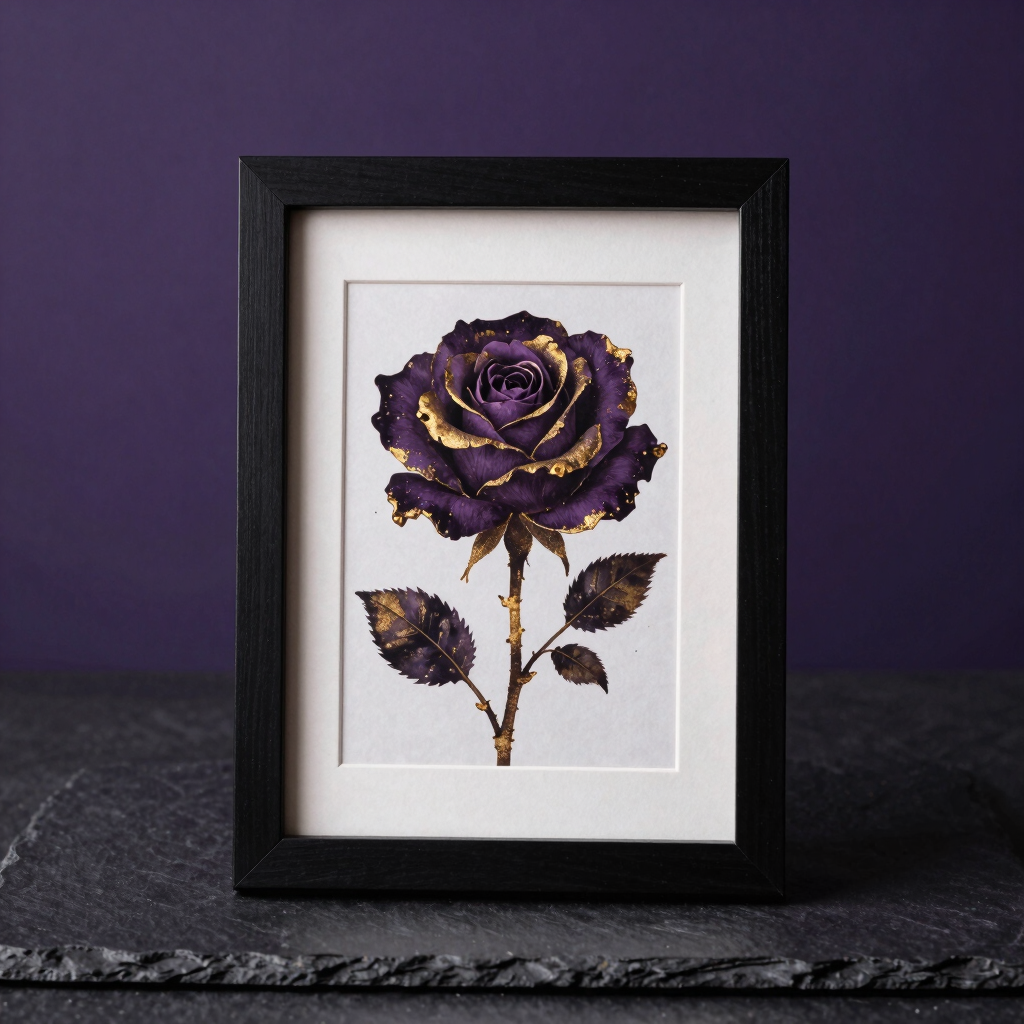The Obsidian Rose Giclée Print