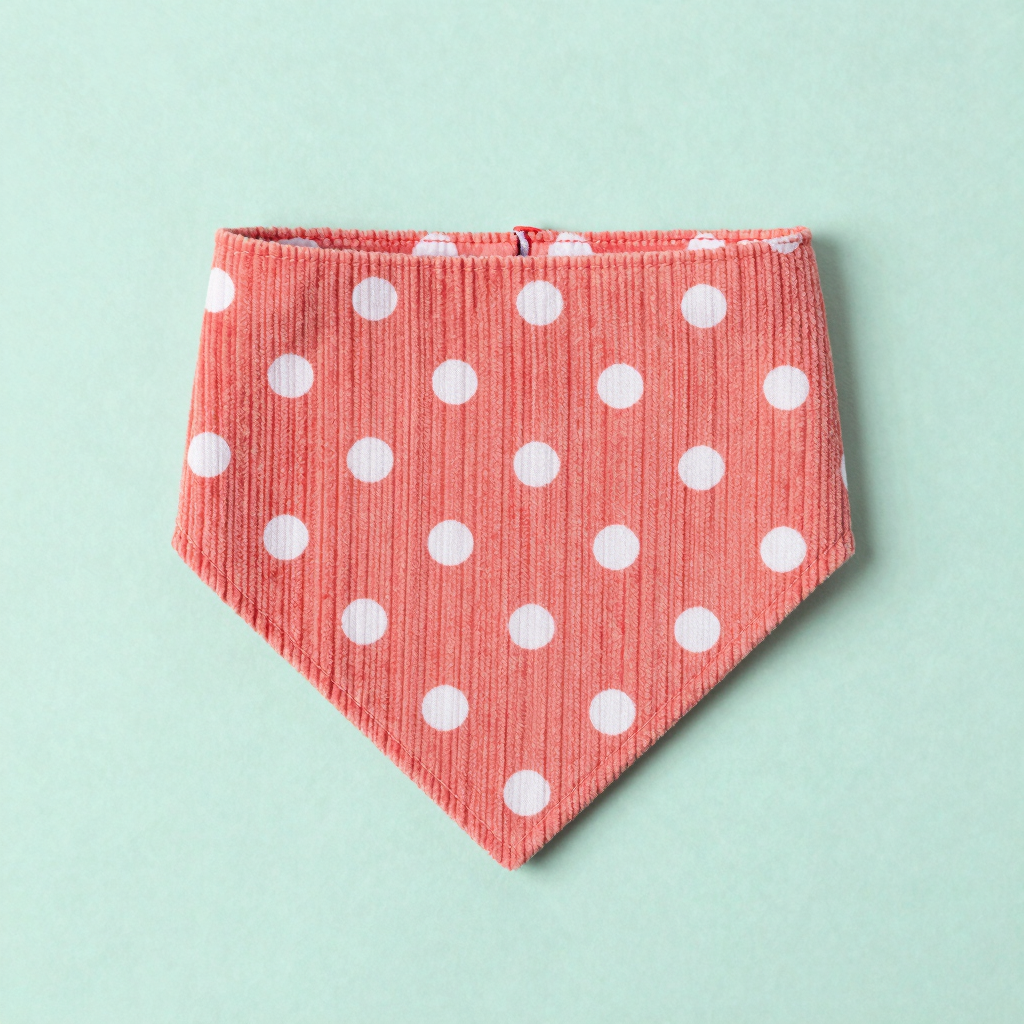 Reversible Coral Corduroy Bandana