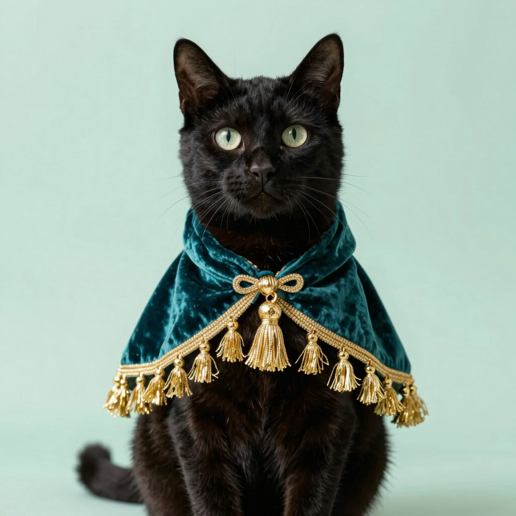 Majestic Velvet Cat Cape