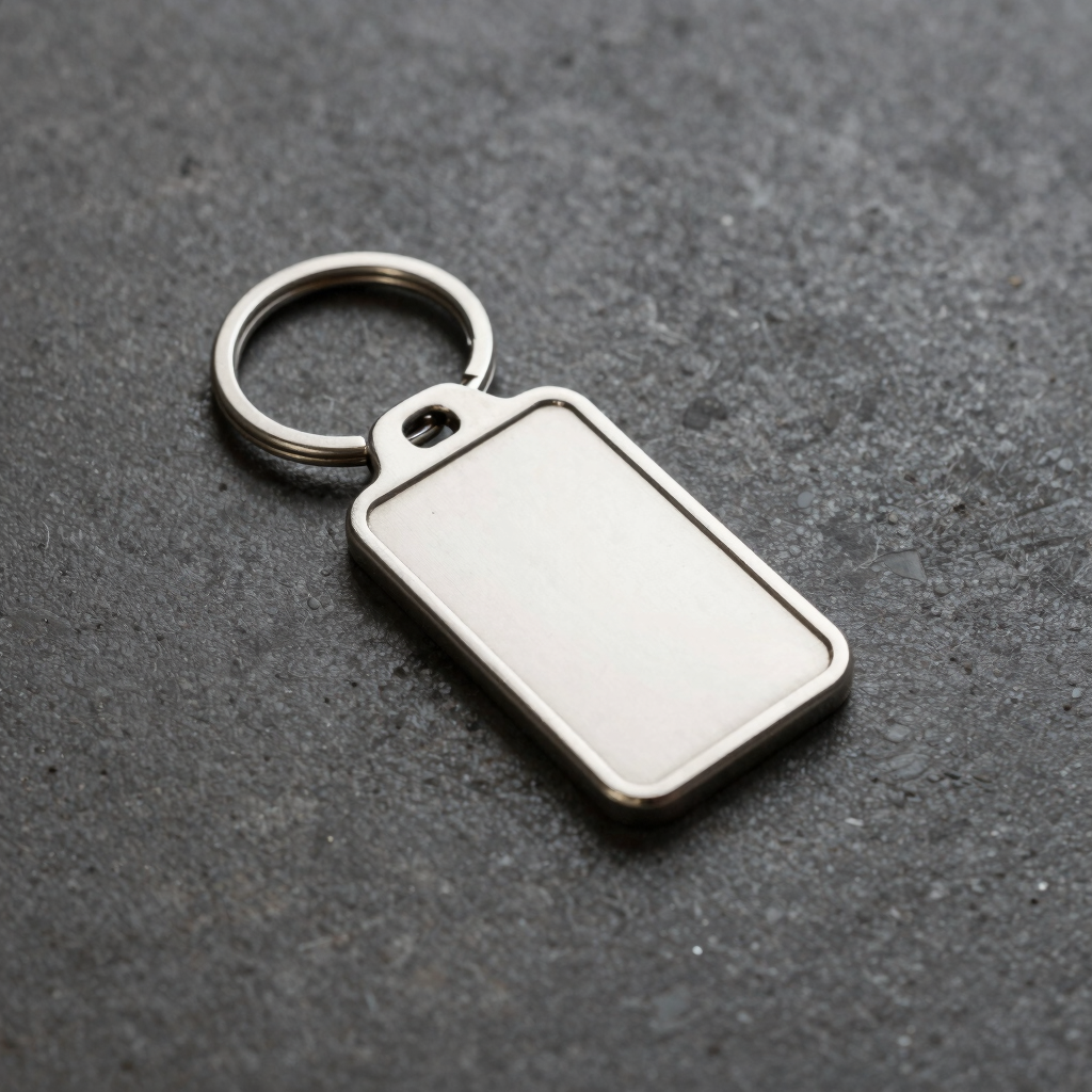 Llavero Metálico con Placa de Aluminio