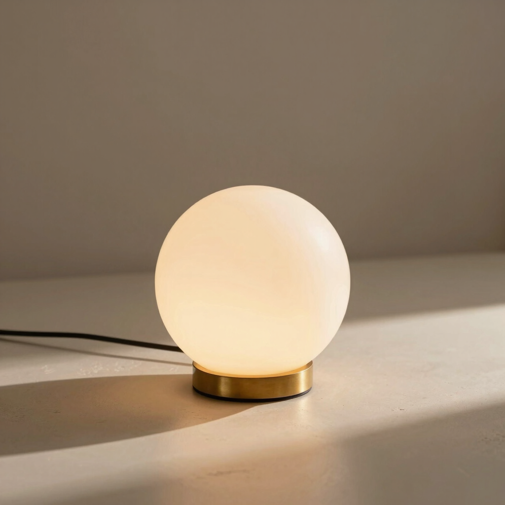 Alabaster Sphere Table Lamp