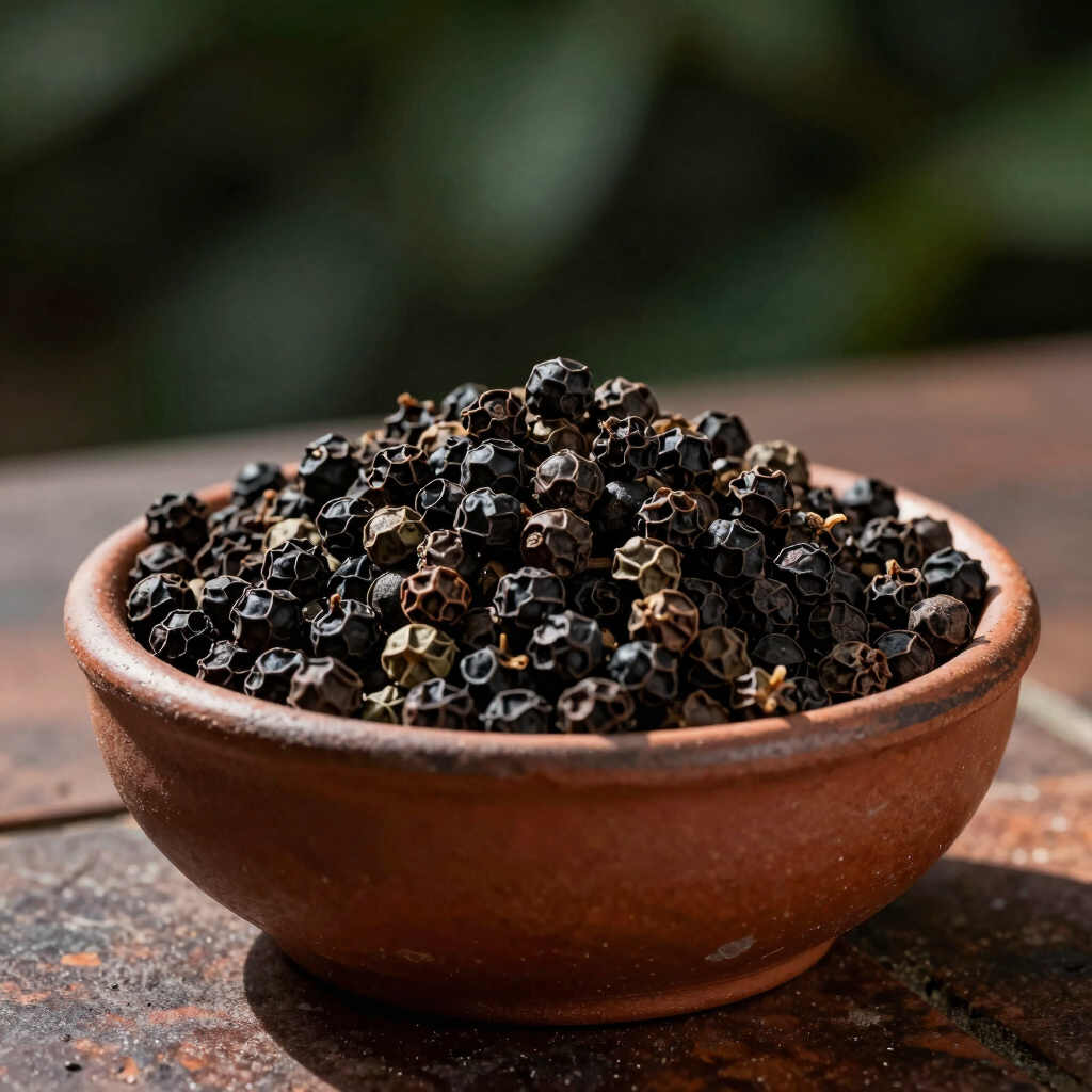 Organic Malabar Black Peppercorns